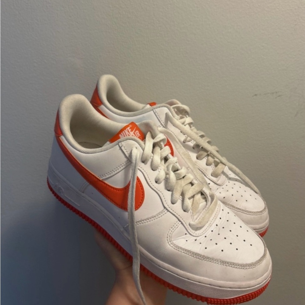 Nike White and Orange  Shoes